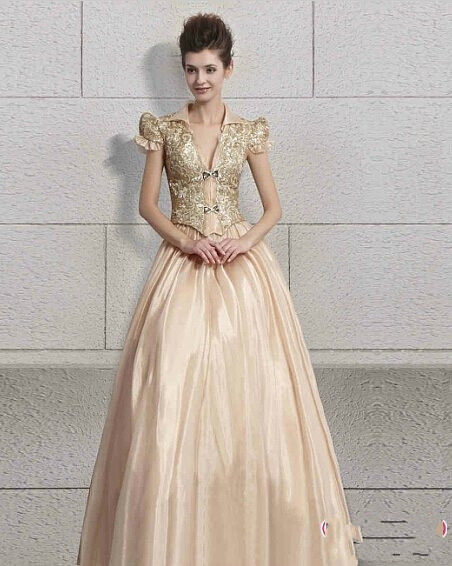 金色婚纱礼服 做最大气范新娘