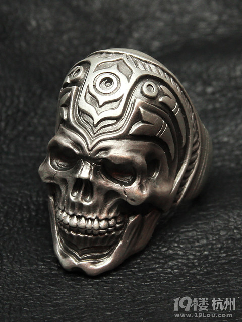 嘎巴拉头骨戒指