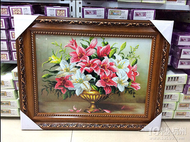 晒晒我的风铃草魔方钻石画成品