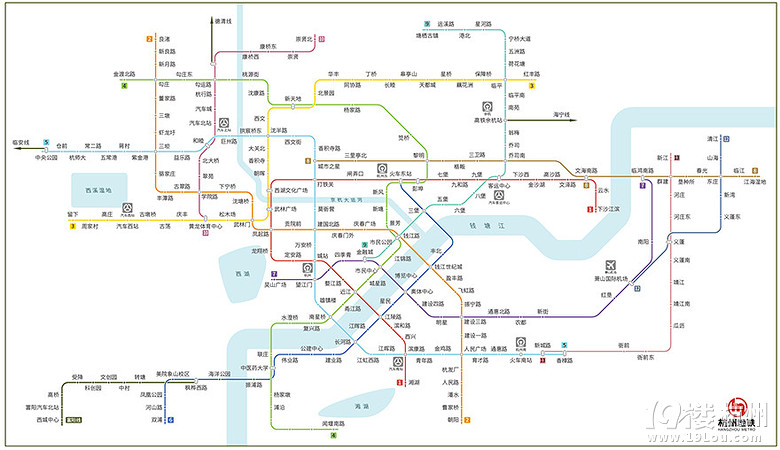杭州地铁规划图:网传最全杭州地铁规划图 