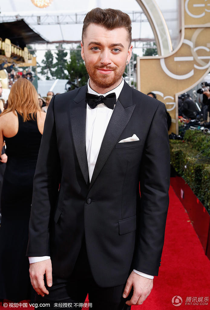 金球奖红毯 型男歌手萨姆·史密斯帅气爆棚