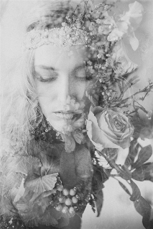 双重曝光婚纱照图片 奇妙的视觉让人怦然心动