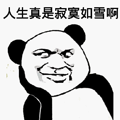 人生真是寂寞如雪啊