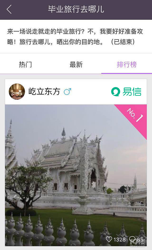 易信“曬一曬”獨(dú)家揭秘:2016最受畢業(yè)生追捧的旅行地