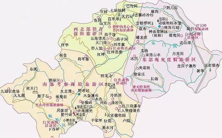 无论选择哪个,都不会错哦~ 神农顶,大九湖,官门山,天燕,玉泉河,香溪源