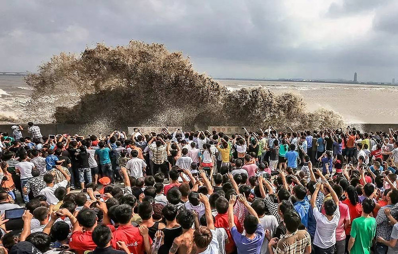 动图过把瘾!八月十八遇台风,潮成啥样?今天凌