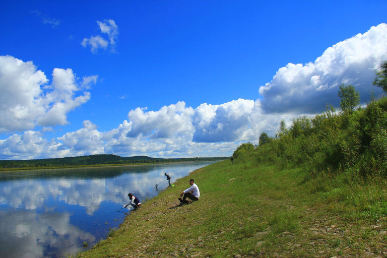 漠河,乌苏里浅滩风光
