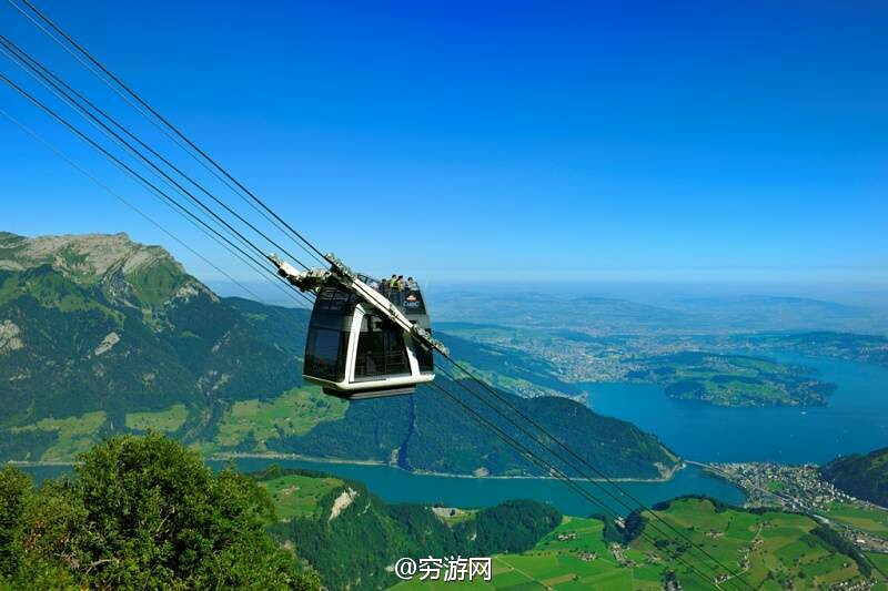 乘双层敞篷缆车,360度感受瑞士美景.没有