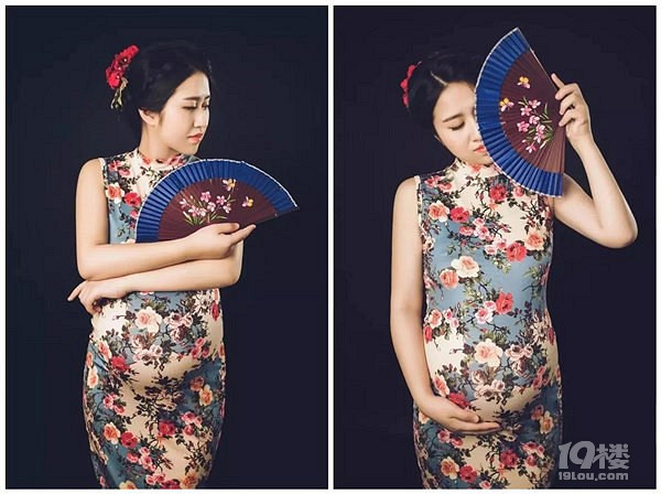 挺著大肚子參加了一場T臺秀,留下了噶美的孕照!