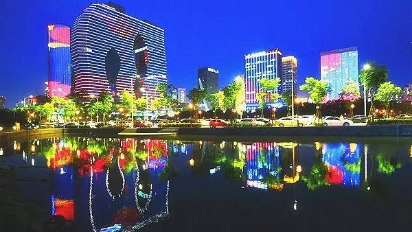 钱塘江两岸滨江区段,上城区段灯光秀