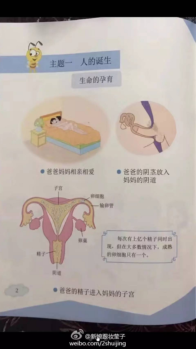 【吐槽】小学性教育读本"尺度太大"吓到家长……网友炸了,而出