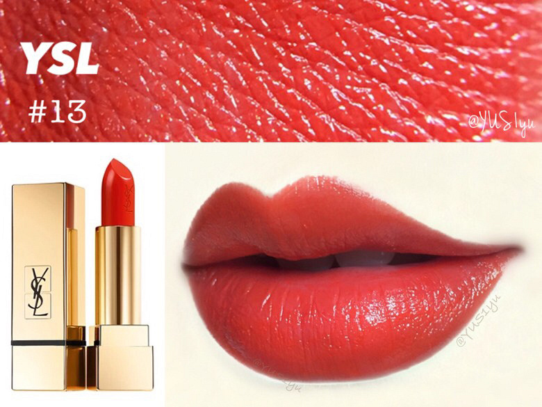 YSL方管13号试色& 得鲜红皮套or01试色_于思