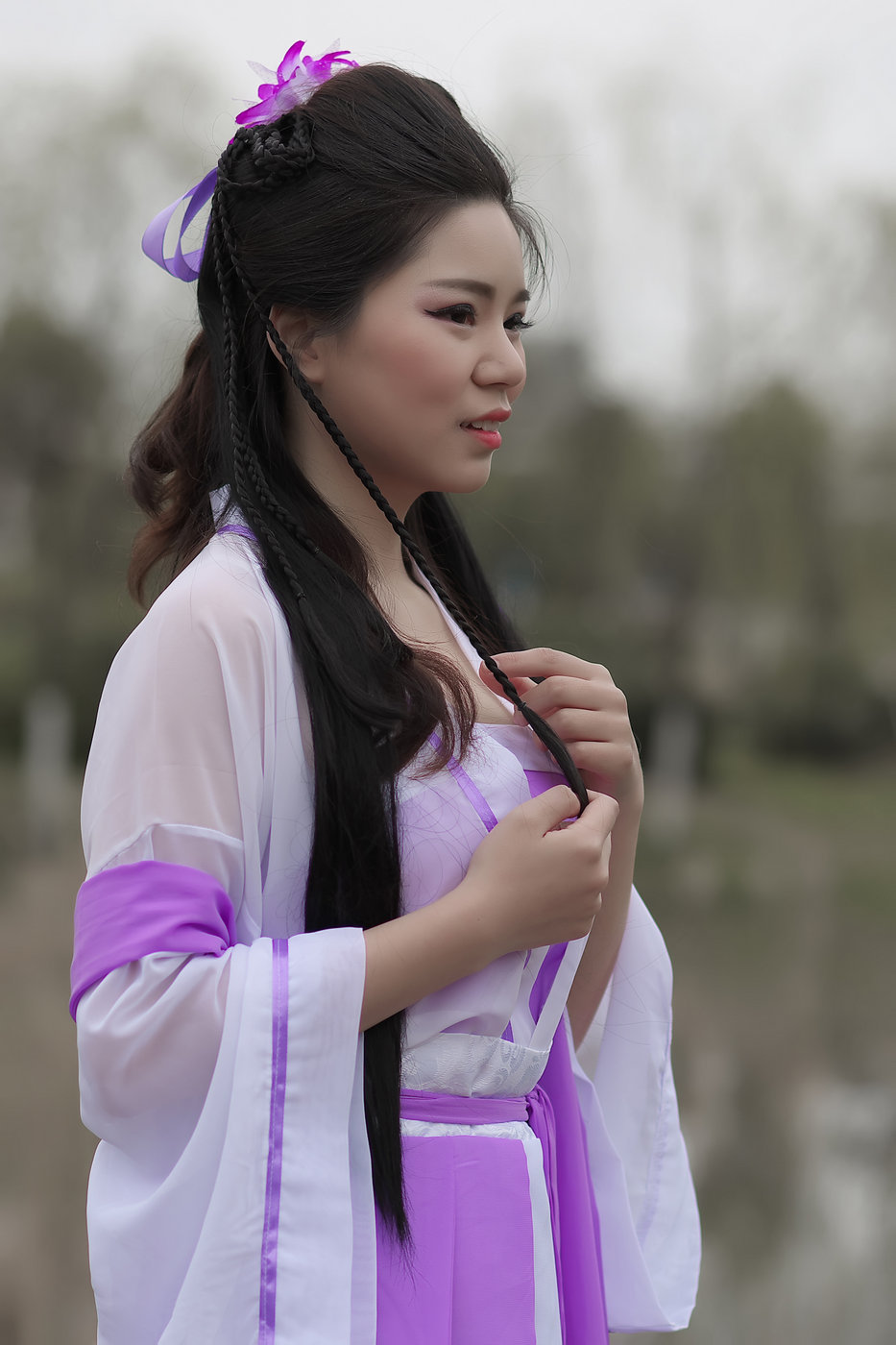 紫衣仙女【椒江学院外拍】