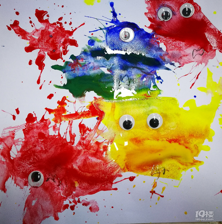 童心童画:吸管吹画:小怪兽