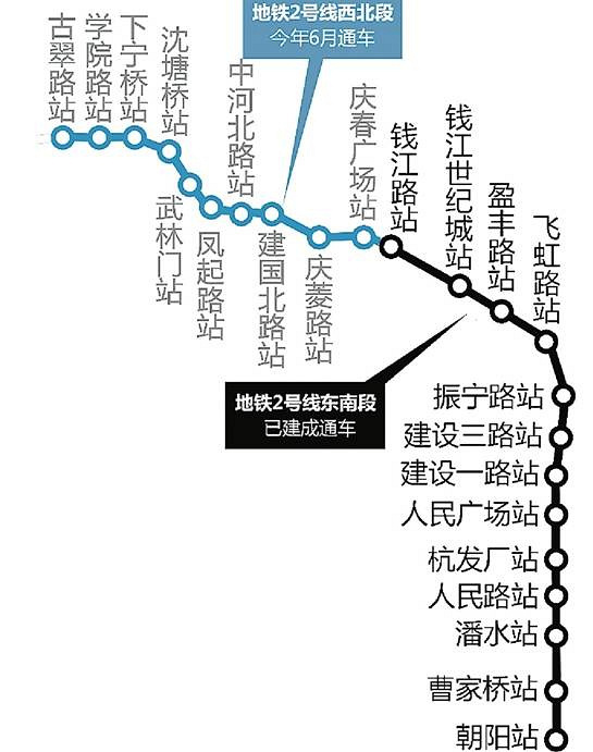 杭州地铁2号线全线贯通试跑!又有不少大改动!城西到市中心只要