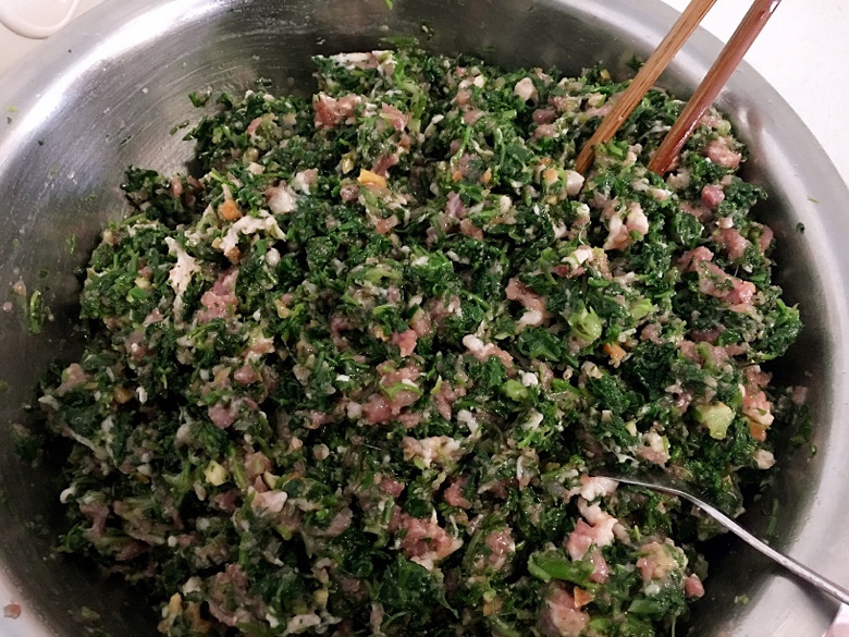 荠菜猪肉馅儿包子