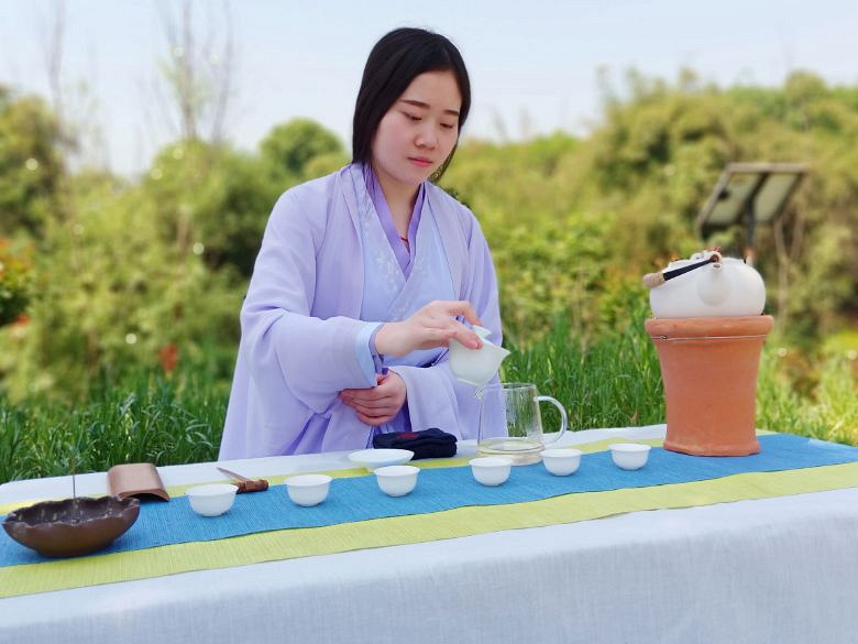 总将少女拟绿茶,古典小姐姐与绿茶的美照