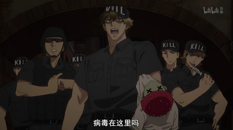 战斗力爆表的 巨噬细胞小姐姐优雅地走过来帮忙,她拖着柴刀一挥,瞬间