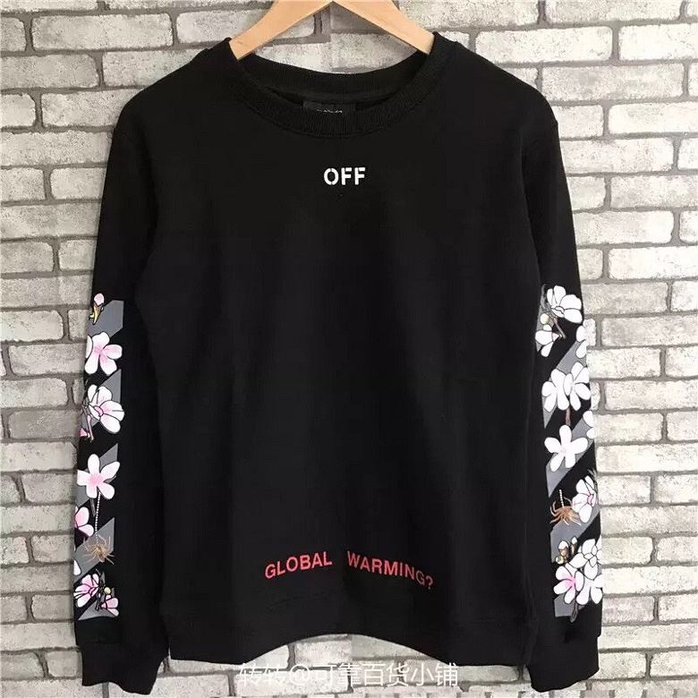 全新正品off white樱花 潮牌女卫衣