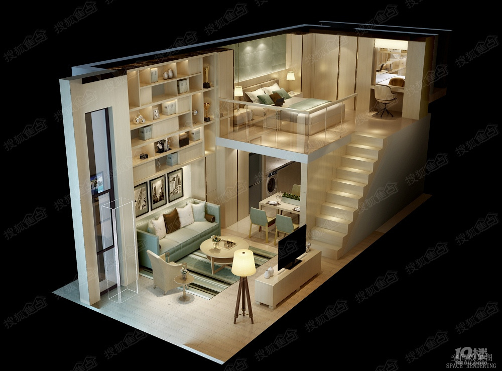 奥体国际村 32方双层loft 得两套租金七千元