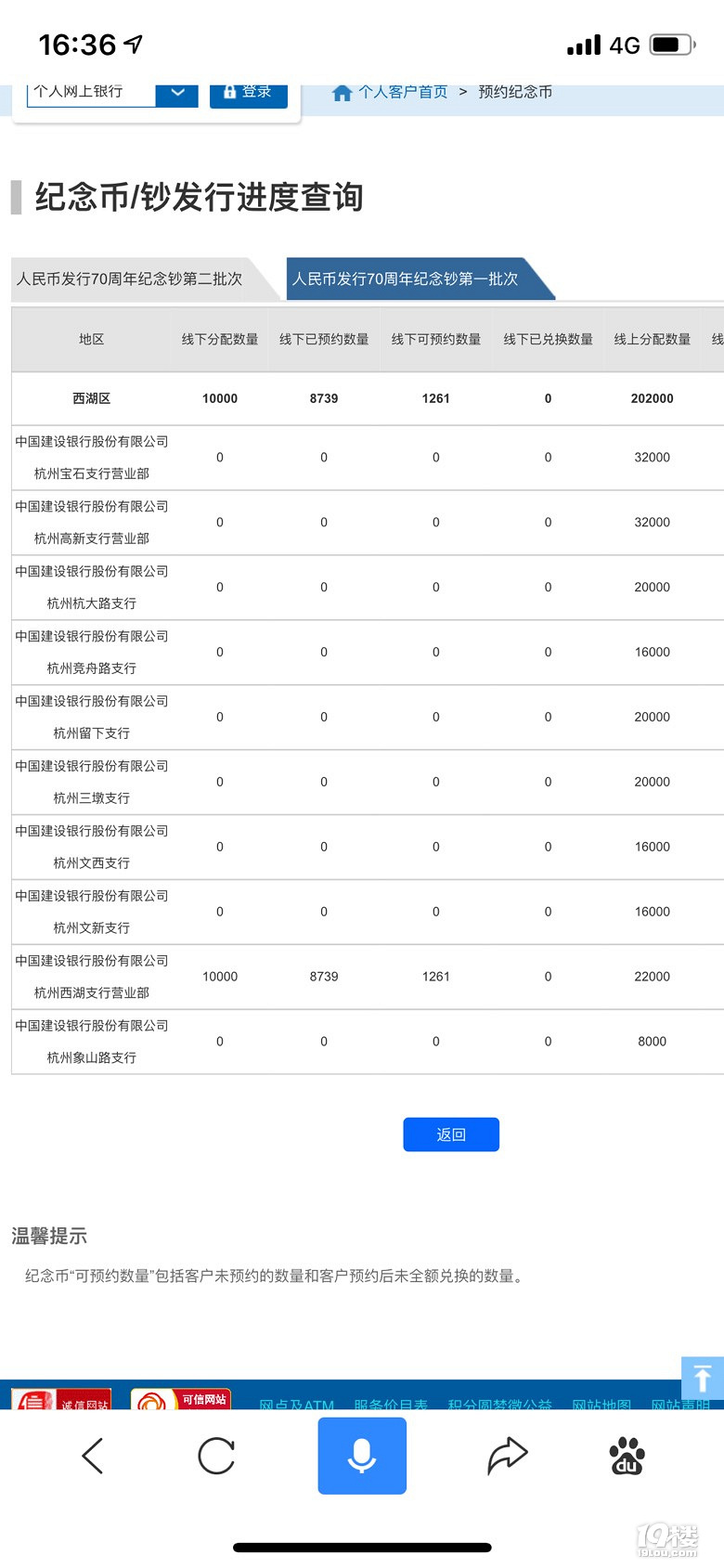 线下预约到杭州最后几张70周年纪念币 50元面值的