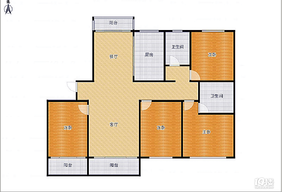 滨江金色蓝庭精装大四房 中心位置 户型正气 视野采光无遮挡