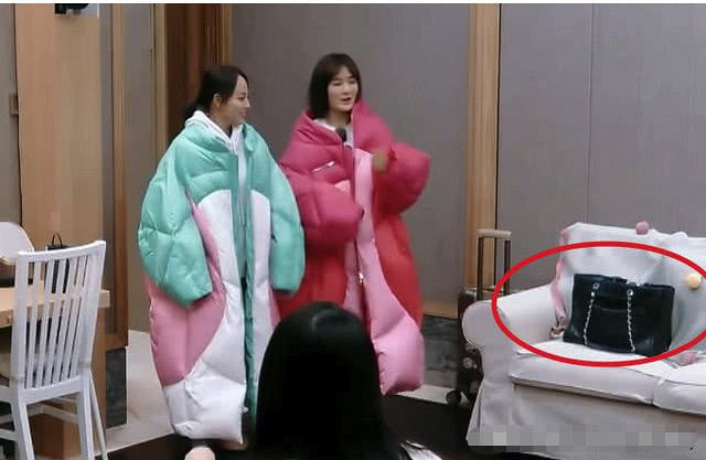 章子怡卧室玩手机,沙发上的黑色皮包成为亮点