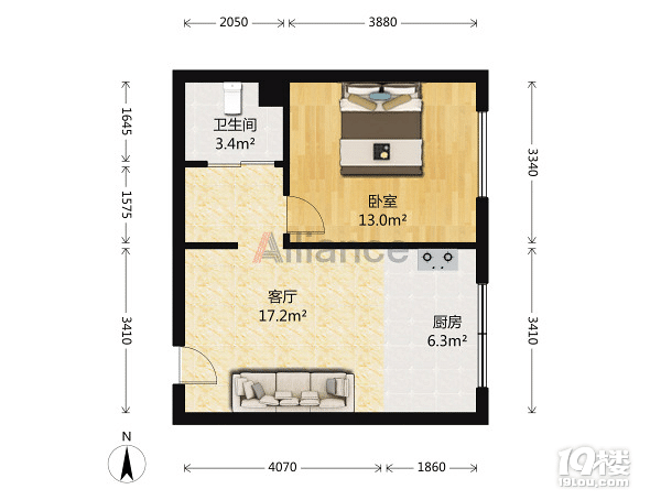 天都城 70年产权住宅 小面积 两房 满两年