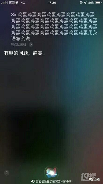 嘿,siri,鸡蛋用英语怎么说?哈哈哈哈