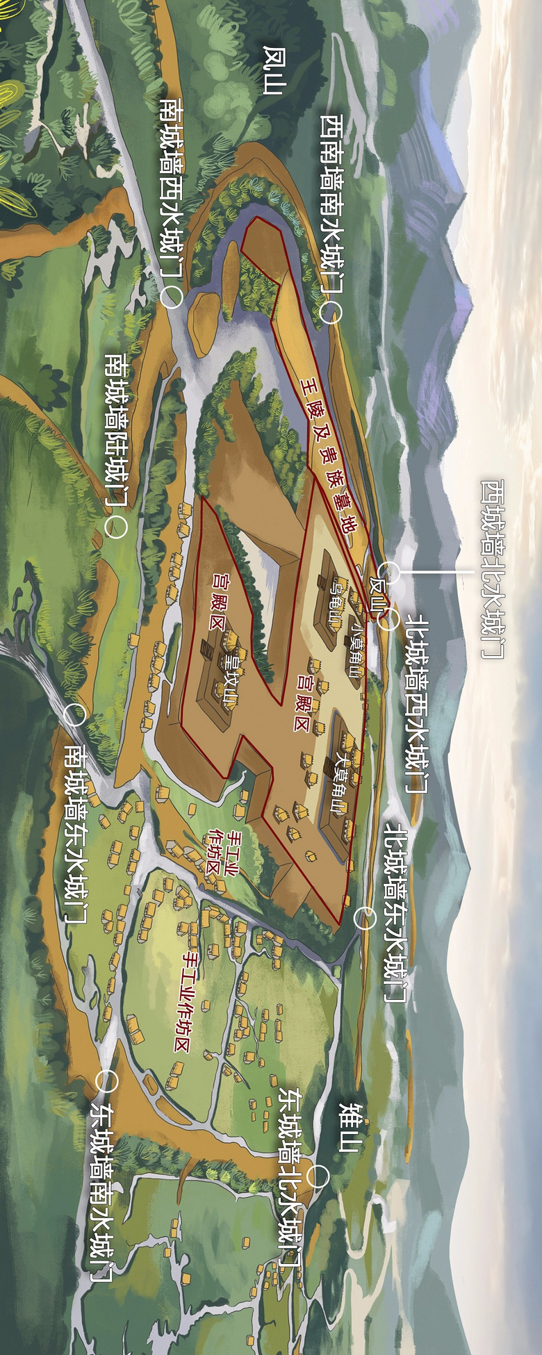 良渚古城示意图图片