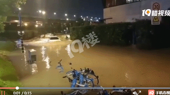 下了个暴雨，附近小区都水漫金山