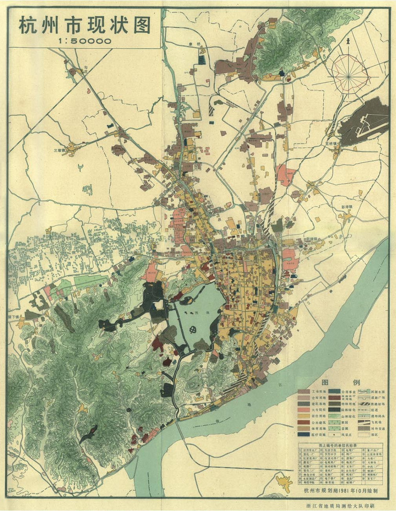 杭州老地图1985年图片