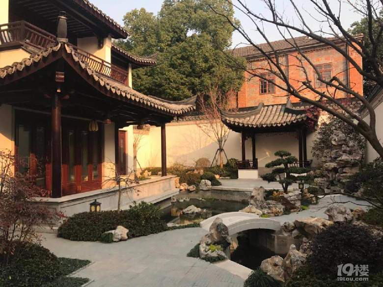 绿城江南里 古运河的中式宅院别墅 夕阳西下小桥流水人家