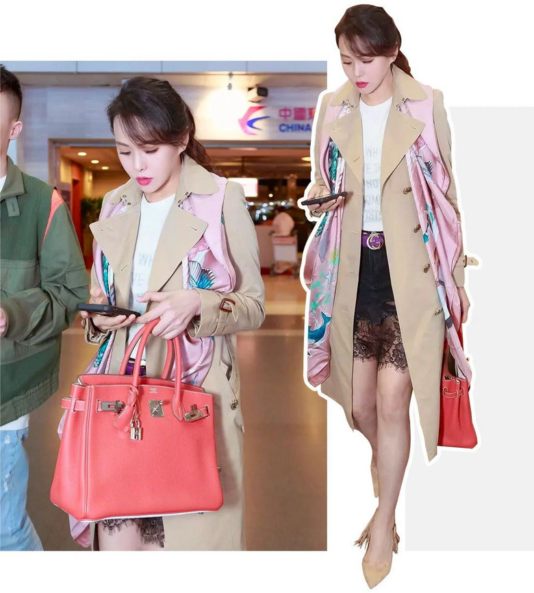 提着粉红 Birkin 扮少女,伊能静硬凹少女感有毛病吗??