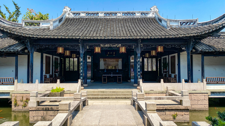 浙江省·海宁市·盐官镇·金庸书院,清朝藏书阁风格尽显