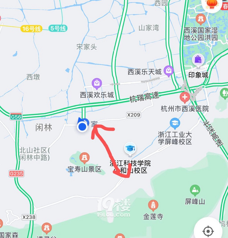 有朋友知道閑林到小和山有沒有近路嗎