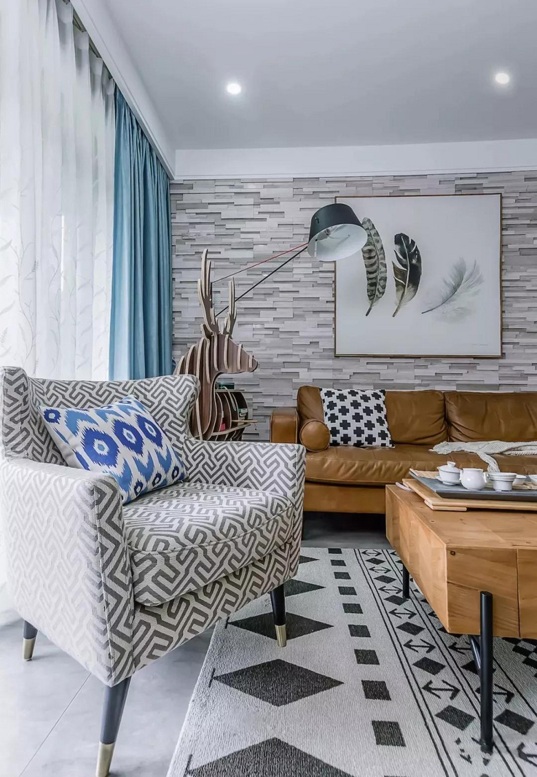 【作品赏析】——120平装修,将书房设计在过道上,是第一次见!