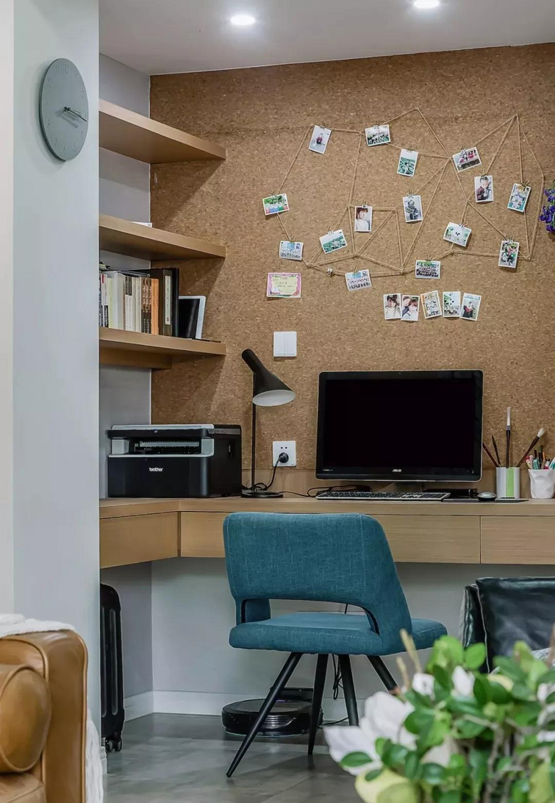 【作品赏析】——120平装修,将书房设计在过道上,是第一次见!