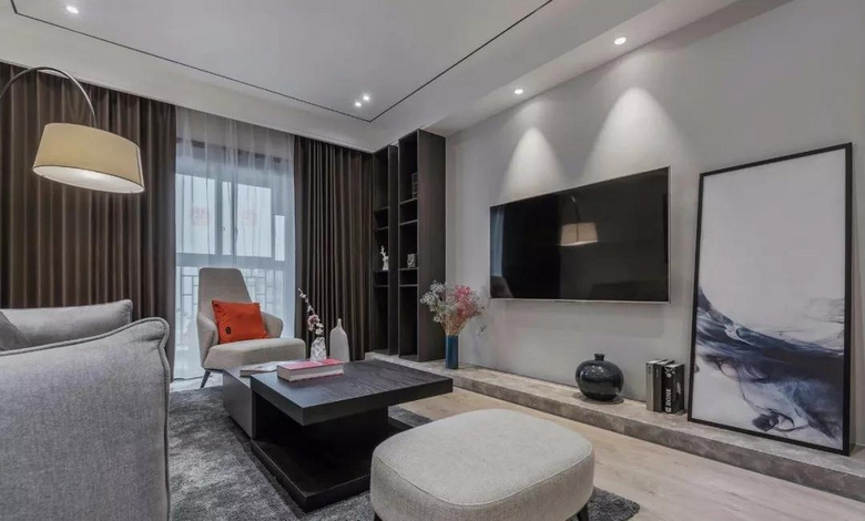 【作品赏析】——93平现代二居室,主卧包含衣帽间,十分宽敞