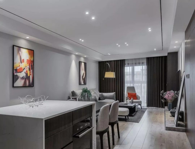 【作品赏析】——93平现代二居室,主卧包含衣帽间,十分宽敞