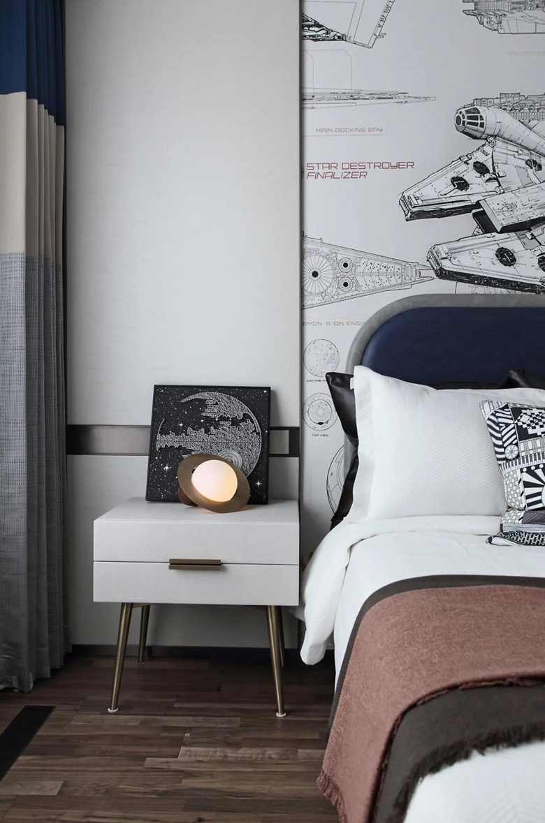 【作品赏析】——199㎡现代复式,氛围优雅华丽,稳重低奢的气质