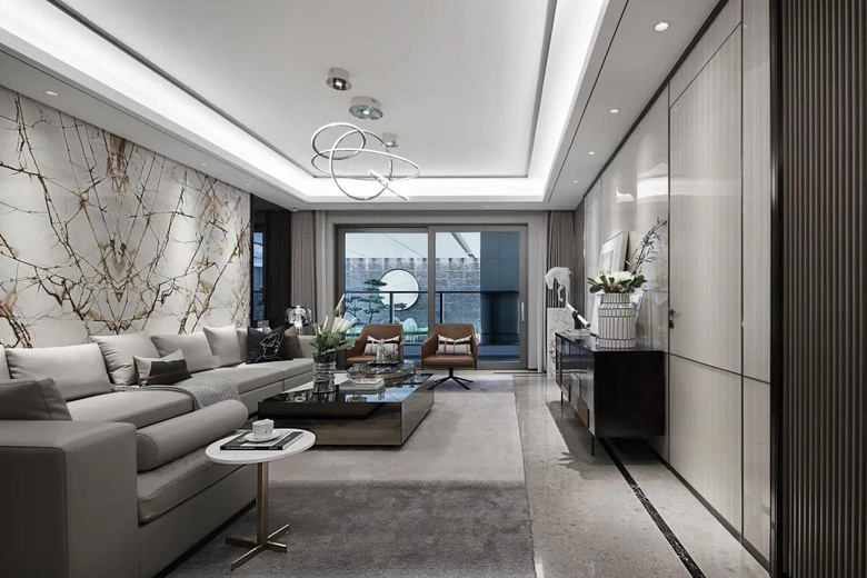 【作品赏析】——199㎡现代复式,氛围优雅华丽,稳重低奢的气质