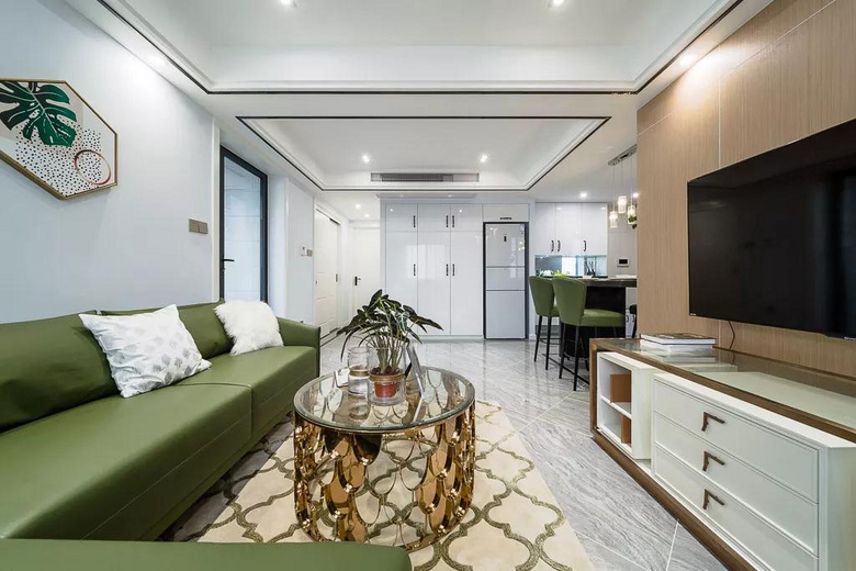 【作品赏析】——70平现代二居室,每个设计与搭配都好看!