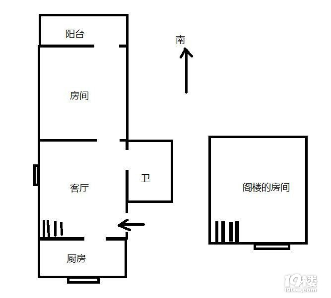 机神公寓 56.8平 2室 高楼层 230万