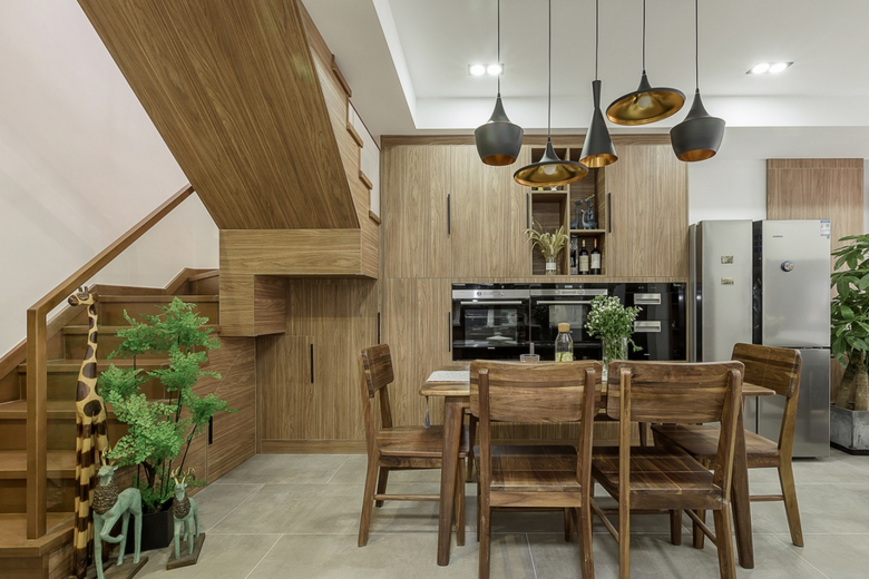 把家装修成森林是一种什么体验?140㎡北欧原木风,绿植生机满满