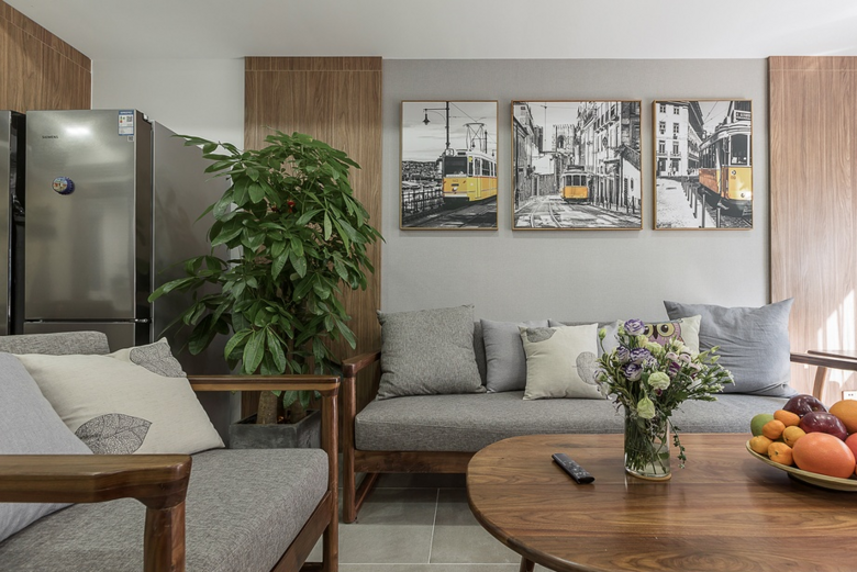 把家装修成森林是一种什么体验?140㎡北欧原木风,绿植生机满满