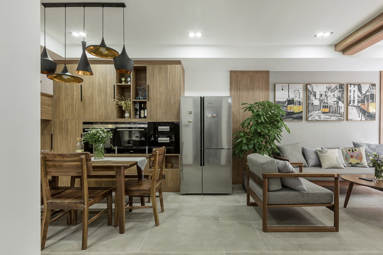 把家装修成森林是一种什么体验?140㎡北欧原木风,绿植生机满满