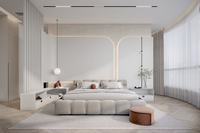 MHOO|江月印象·三孩家庭居室设计 220㎡现代极简