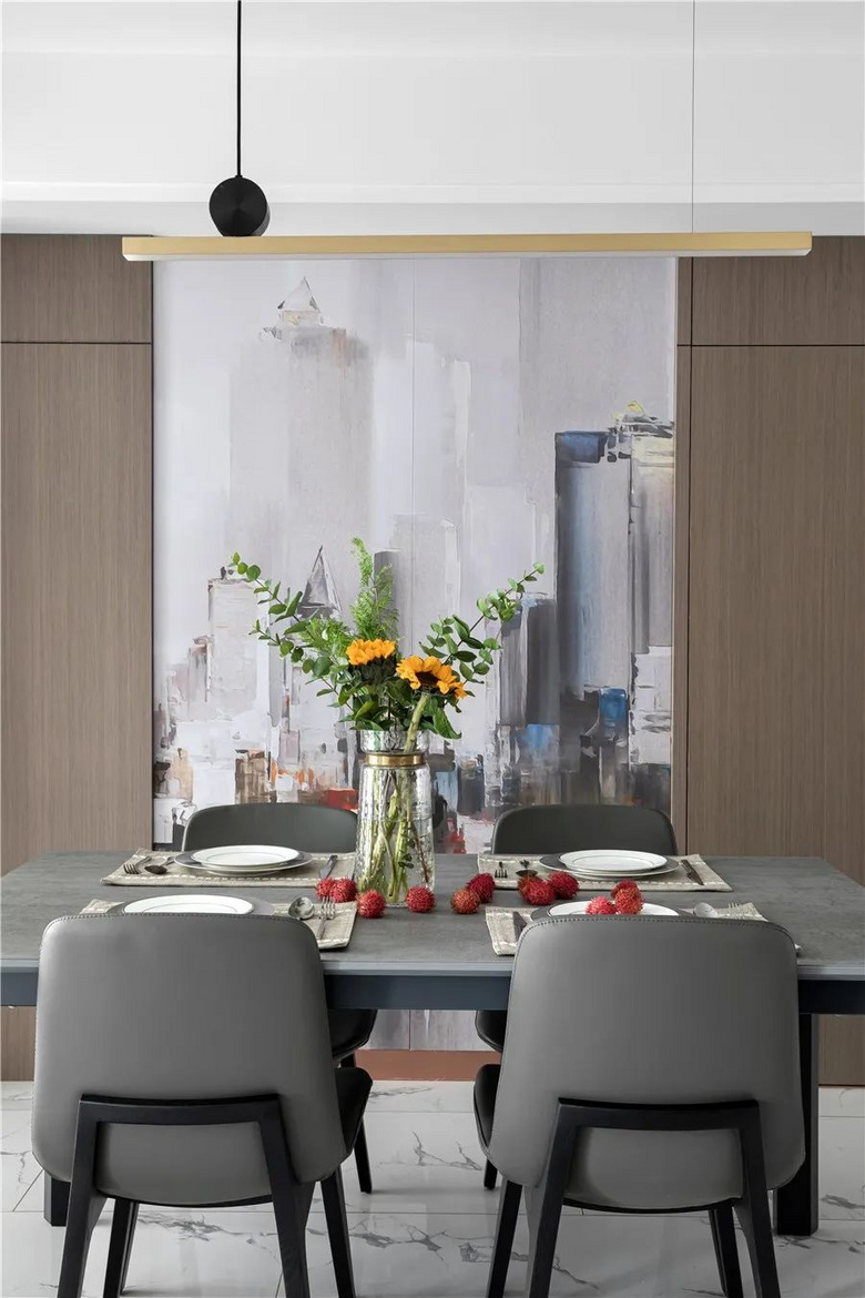 140㎡现代风格新居,吧台点缀空间,纵享品质生活