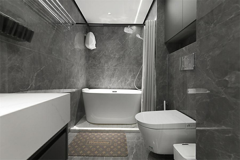 136㎡轻法式丨色彩之间的碰撞,极简与法式相融